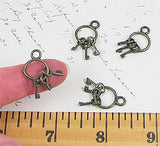 Set of 3 Tiny Keys on Ring
