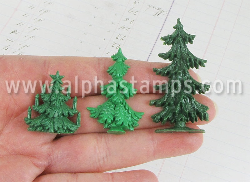 2 Inch German Fir Trees Alpha Stamps