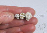 Small White Turquoise Skull Beads