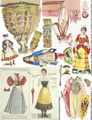 4 Inch Paper Doll Costumes Collage Sheet
