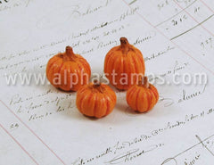 Mini Antiqued Pumpkins - Set of 4