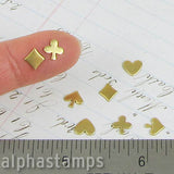 Tiny Brass Card Suits - Set of 4*
