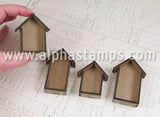 Tiny Little Shadowbox Houses 1 - Set of 2