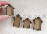 Tiny Little Shadowbox Houses 4 - Set of 2