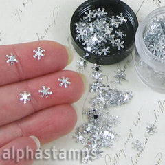5mm Thin Silver Snowflakes