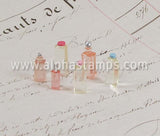 Clear Powder Bottle with Pink Lid