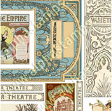 Art Nouveau Matchbox Theatre Facades Collage Sheet