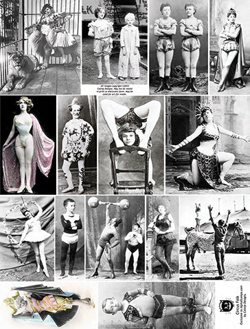 Circus Folk Collage Sheet