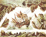 Ships and Waves Backdrops Collage Sheet