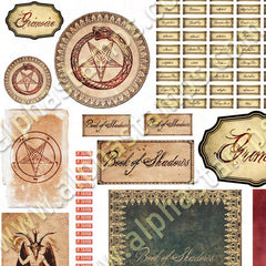 A Witch's Grimoire Collage Sheet