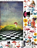 Alice Plays Croquet Collage Sheet