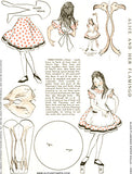 Alice & Flamingo Collage Sheet
