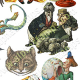 Alice's Wonderland Characters Collage Sheet