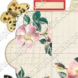 Antique ATC Pockets & Butterflies Collage Sheet