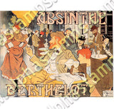 Art Nouveau Alcohol Posters Collage Sheet