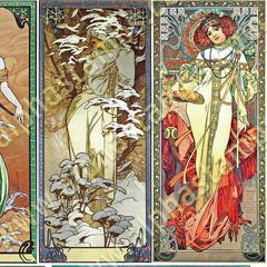 Art Nouveau Ladies of Nature Collage Sheet