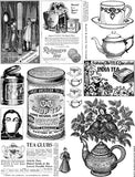 Black & White Tea Things Collage Sheet