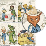 Bennett Aesop's Fables #2 (Foxes) Collage Sheet