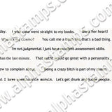 Bitchy Words Collage Sheet