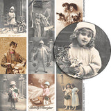 Bonne Annee Postcards Collage Sheet