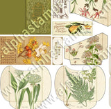 Botanical Pockets & Tiny Books Collage Sheet