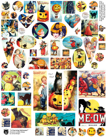 A Charming Halloween Collage Sheet
