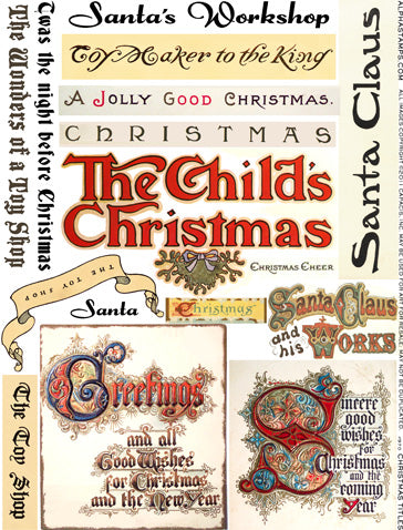 Christmas Titles Collage Sheet