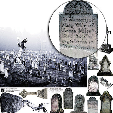 Churchyard Cemetery Collage Sheet