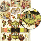 Cinderella Coach Paper Toy Collage Sheet