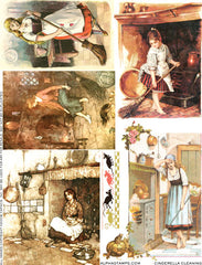 Cinderella Cleaning Collage Sheet