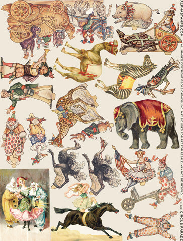Circus Parade Collage Sheet