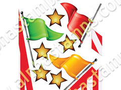 3D Circus Tent Collage Sheet