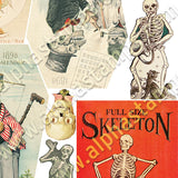 Coffin Skeletons Collage Sheet