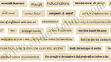 Dark Words Collage Sheet