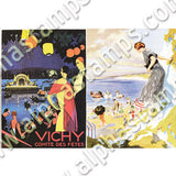 Art Deco Travel Posters Collage Sheet