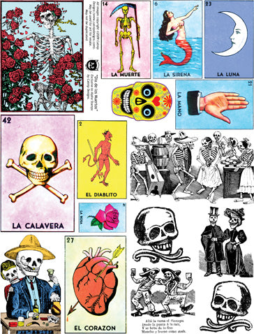 Dia de los Muertos (Day of the Dead) Collage Sheet