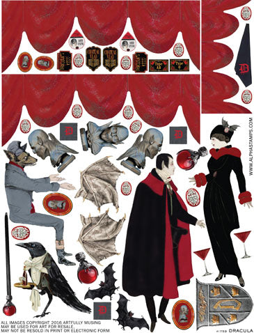 Dracula Collage Sheet