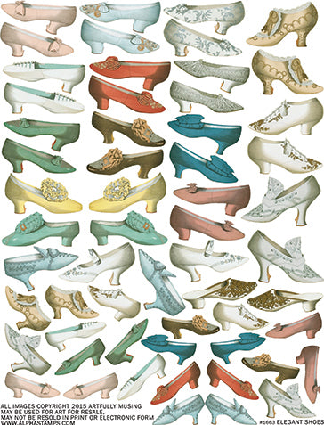 Elegant Shoes Collage Sheet