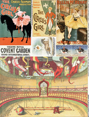 Circus Equestrienne Collage Sheet