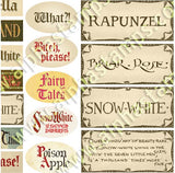 Fairy Tale Titles Collage Sheet
