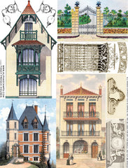 Fancy French Houses Collage Sheet