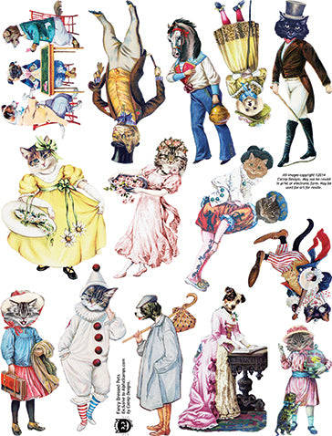 Fancy Dressed Pets Collage Sheet