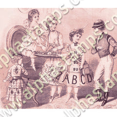 Fashionable Victorian Children Collage Sheet