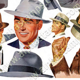 Fifties Floating Heads Collage Sheet