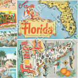 Florida & Flamingo Postcards Collage Sheet