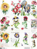 Flower Faces Collage Sheet