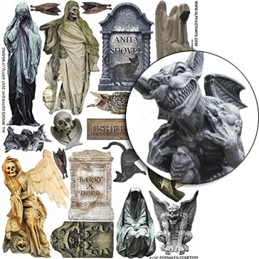 Forsaken Cemetery Collage Sheet