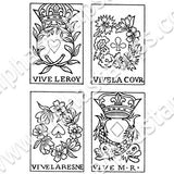 French Playing Cards Collage Sheet