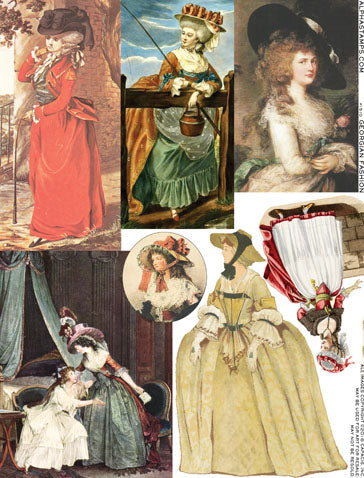 Georgian Fashion Collage Sheet