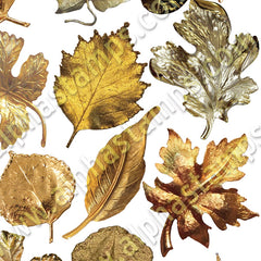 Gold Leaves Collage Sheet